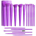 BS-MALL Makeup Brush Set 18 Pcs Premium Synthetic Foundation Powder Concealers Eye shadows Blush Makeup Brushes with Case (Purple)