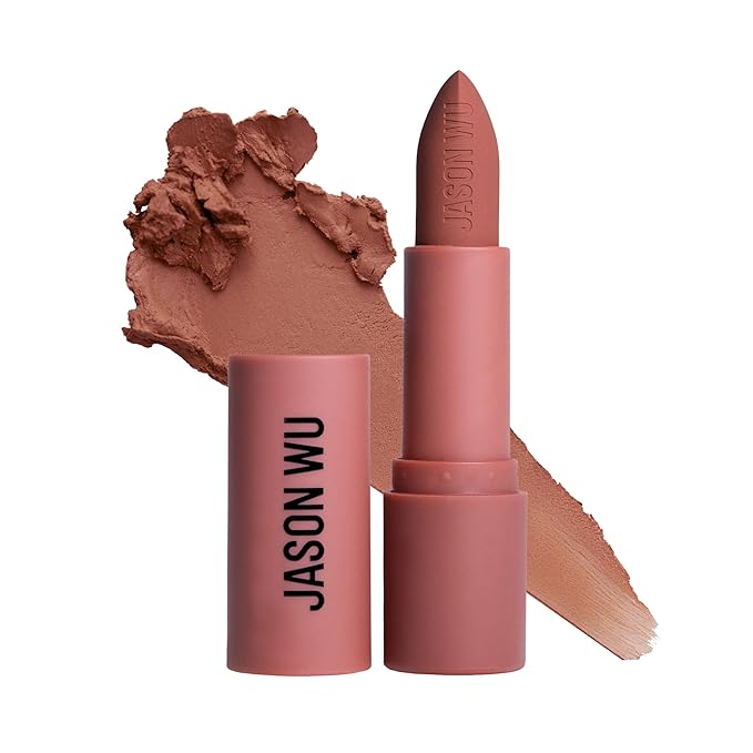 Jason Wu Beauty Hot Fluff Modern Matte Lipstick - 3-in-1 Lipstick, Blush, Shadow, 3.8g 0.134oz (Nutmeg Spice, 3.8g)