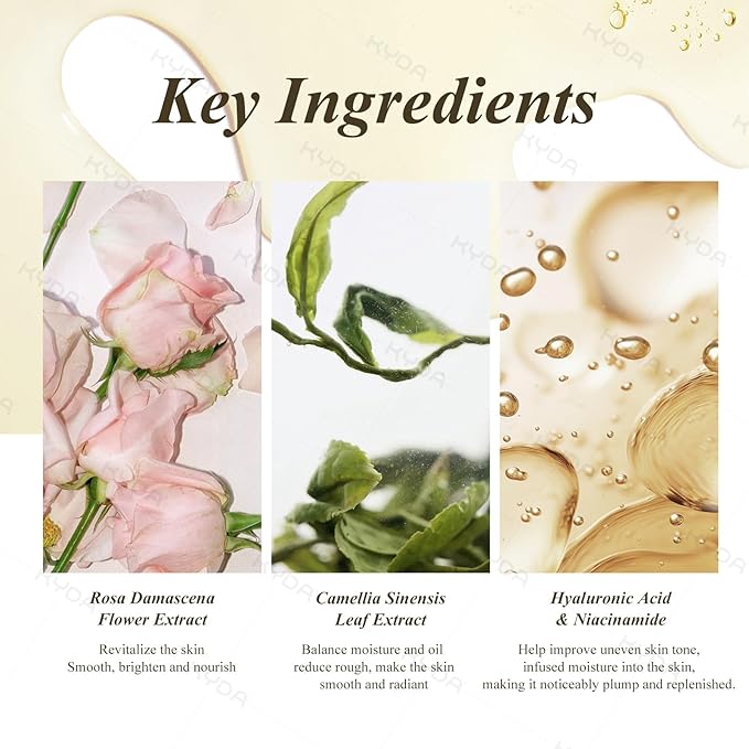 KYDA Skin Protection Base Prep Primer, 1.0 fl oz, Serum Makeup Base for Radiant Skin, Lasting Glow with Hydrating Formula, Silky Lightweight Texture, Dewy Foundation Primer for Flawless All-Day Makeup