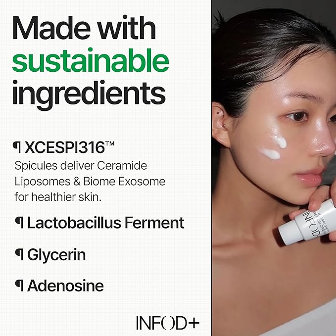 INFODPLUS Sensitive Skin Moisturizer Face Cream with Ceramide and Panthenol, Barrier Repair Support Hydrating Soothing Cream, Lightweight Calming Facial Moisturizer, Korean Skincare 1.69 fl oz, 50ml
