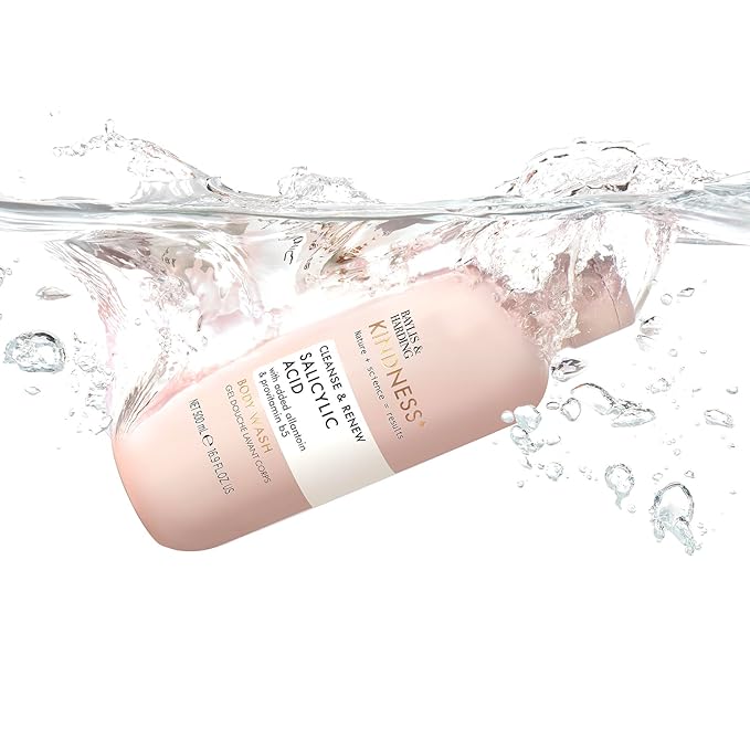 Baylis & Harding Kindness + Salicylic Acid Cleanse & Glow, Dewbury & Lime Leaf Fragrance, 16.9 fl. oz Body Wash (Pack of 3) - Biodegradable Formula - Vegan Friendly