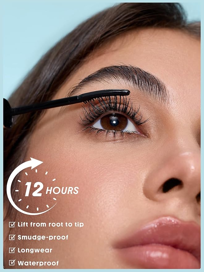 SHEGLAM Lift & Elevate Lengthening Mascara Lengthening Waterproof Mascara,Vegan & Cruelty-Free,Long-lasting- Black