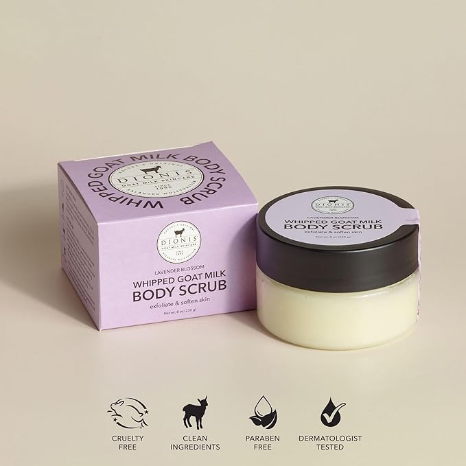 Dionis Goat Milk Whipped Body Scrub Lavender Blossom 8oz (Pack of 1)