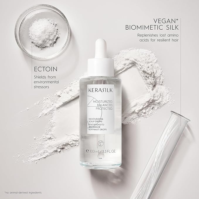 KERASILK Moisturizing Scalp Drops for Dry and Sensitive Scalps, 100ml
