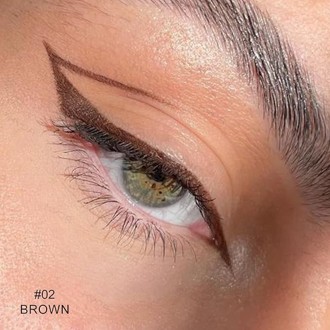KYDA Brown Gel Eyeliner, Lasting Waterproof Cream Eyeliner & Eyebrow Makeup, High Pigment Smudge-proof Formula, Waterline Matte Eye Liner with Brush, Natural Brow Pomade Set