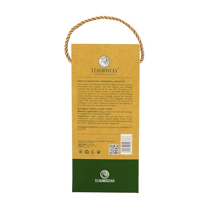Xiaomoxuan Organic Tea Tree Oil Shampoo - Moisturizing for Dry Hair, Scalp Treatment, Sulfate-Free - Collagen Bond for Oily Scalp and Ends