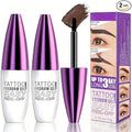 2Pcs Dark Brown Tattoo Eyebrow Gel Easy Peel Off - Waterproof & Sweatproof Tattoo Effect, Transfer-Resistant Multi-Day Wear, All Skin Types Mother’s Day Gift Set