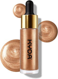 KYDA Liquid Highlighter Drops, Radiant Glow Liquid Bronzer for Face & Body, Glow Bronzing Drops with Skincare Formula, Buildable Shimmer Face Makeup, Bronzer