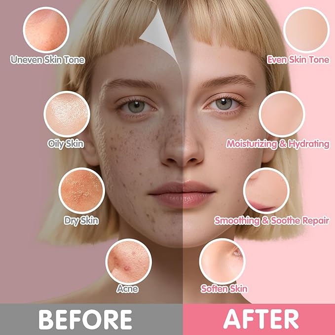 Pjordo Jelly Masks for Facials Professional, Bulgarian Rose Hydrating & Moisturizing Jelly Mask Powder with Mixing Bowl Set, Peel-Off Hydrojelly Face Mask Skincare, Spa Use for All Skin