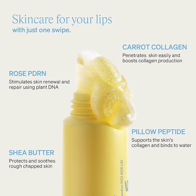 KNEMO LipLock Jelly Serum for Dry Lips, Long-Lasting Hydration & Plumping Gloss with Rose PDRN, Carrot Collagen, Pillow Peptide, Moisturizing Tinted Lip Balm (Lemon Custard)