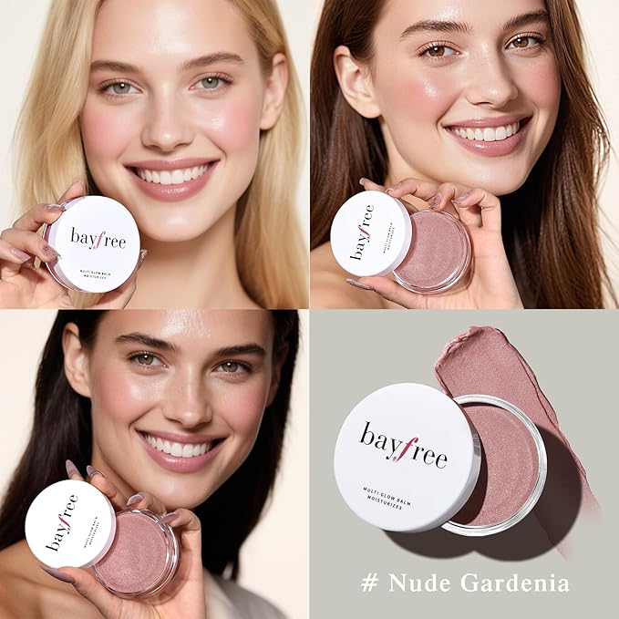 bayfree Multi Glow Balm, Cream Blush for Cheeks, Blush Balm Face Makeup, Radiant Finish, Hydrating, Creamy, Lightweight & Blendable Color, Face Makeup 0.63 Oz