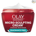Olay Face Moisturizer, Regenerist Micro-Sculpting Cream for Women, Fragrance-Free Hydrating Anti-Aging, Anti-Wrinkle, Firming Skin Care Hyaluronic Acid, Niacinamide, Amino Peptides, 1.7 Oz (Pack of 3)