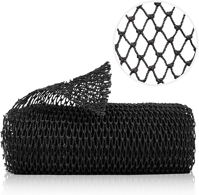 ZOCY African Net Sponge, Authentic Exfoliating Body Scrubber for Bath and Shower, Multiple Textures with Gentle Deep Exfoliating and Rich Lather for All Skins (Black)