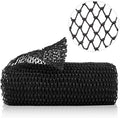 ZOCY African Net Sponge, Authentic Exfoliating Body Scrubber for Bath and Shower, Multiple Textures with Gentle Deep Exfoliating and Rich Lather for All Skins (Black)
