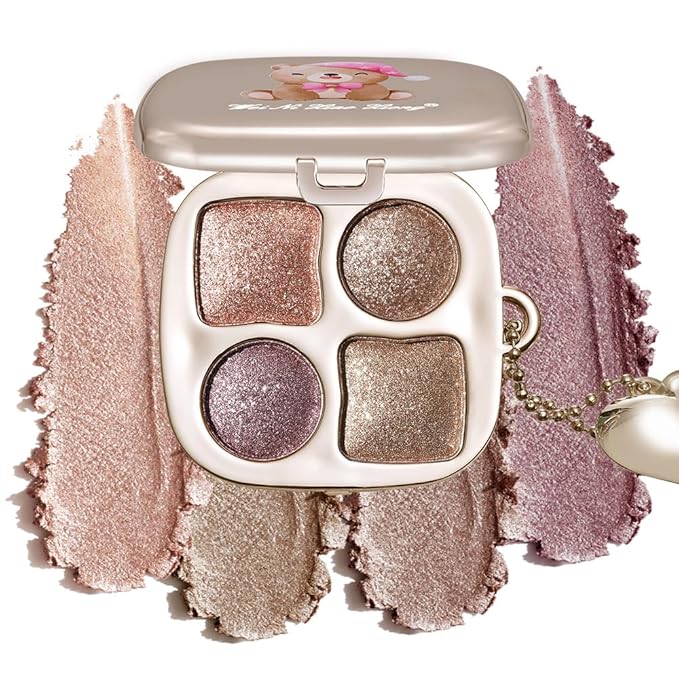 Mivota Professional Eyeshadow Palette, Nude Taupe and Brown Neutral Shades, Velvety Matte and Satin Shimmer Finishes, High Pigment Blendable Colors, Waterproof Long-Lasting Eye Palette, 06, 4 Colors