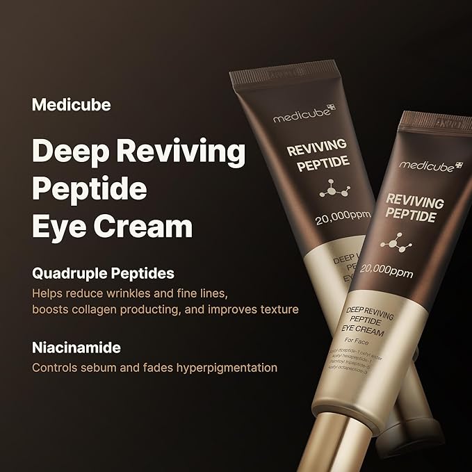 medicube Eye Serum Duo for Firmer-Looking Skin: PDRN Peptide Serum and Deep Reviving Peptide Eye Cream | Korean Skincare, Gifts for Women, Skin Care Set