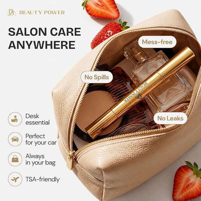 Beauty Power Cuticle Oil Pen - Strawberry Scent, Vitamin E Nail Strengthener and Growth Serum for Nail Care, Nourishing and Hydrating Formula for Healthier, Stronger Nails - Gift Idea