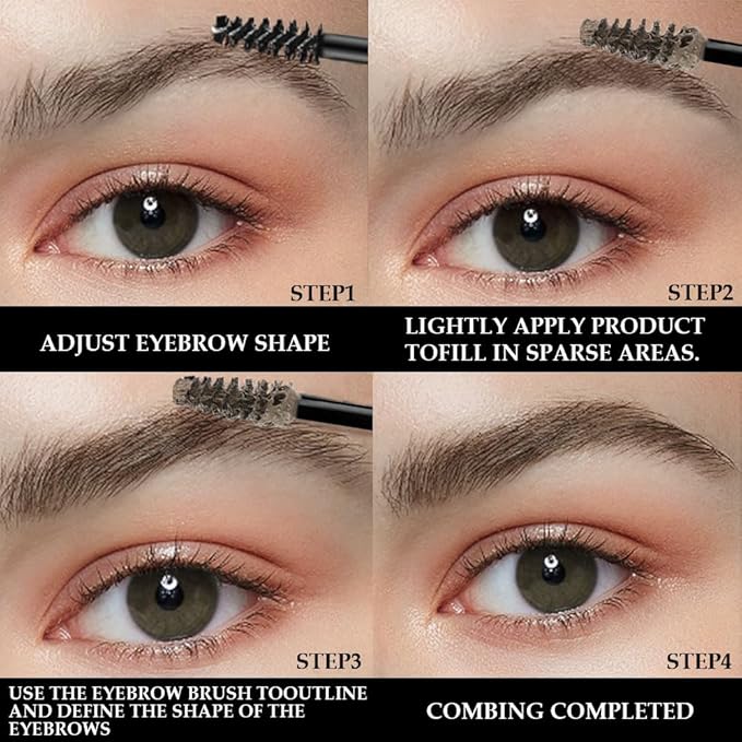 Tinted Thickening Brow Mascara,Brow Glue Eyebrow Gel, Waterproof, Transfer-proof, Brush to Fill in Eyebrows and Cover Gray Hairs - Cruelty Free (2pcs 02 Cool Blonde &05 Cool Ash Brown)