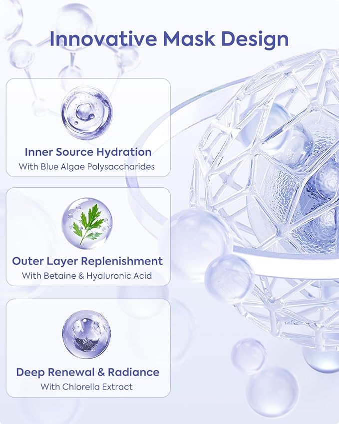 KOMFYMED Hydrating Serum Ampoules with Sodium Hyaluronate & Algae Extract, Deep Moisture & Barrier Repair, Single-Use Skincare Serum for Dry & Sensitive Skin (1.5ml / 0.05 fl.oz × 30)