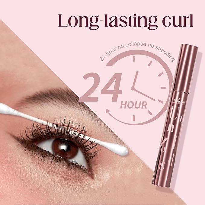 Unidollss Tubing Mascara Brown Length & Volume with Lash-Nourishing Formula, Lash Extension Effect, Smudge-Proof, No Clumps, Washable, Safe for Sensitive Eyes, Perfect for Light Hair & Older Women
