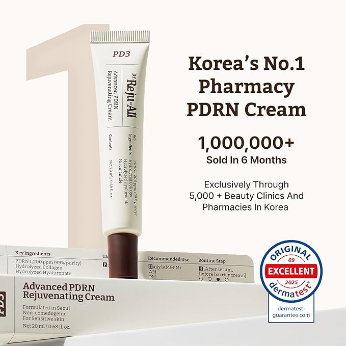 Dr.Reju-All Advanced PDRN Rejuvenating Cream Max – 99% Pure Salmon DNA Gel Type Face Moisturizer – Optimal 1200ppm for Glass Skin & Plumping – Korean Pharmacy Anti-Aging Skin Care Face Cream -2 Fl Oz