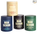 Body Prescriptions Men’s Exfoliating Body Scrub – Ultimate Skin Cleansing Wash in Jar with Twist-Top Lid, For All Skin Types, 21 Ounce (Pack of 4), Combo Pack
