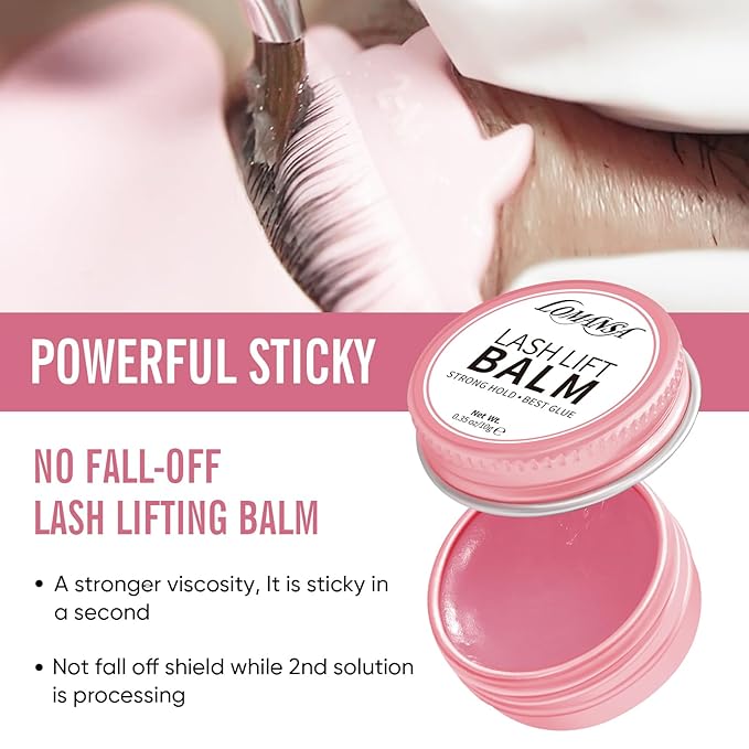 Lash Lift Glue Korean Lash Lift Balm Glue Eyelash Perm Balm Fruit Flavor Lifting Curling Gel for Lash Perm Kit 10g (Peach)