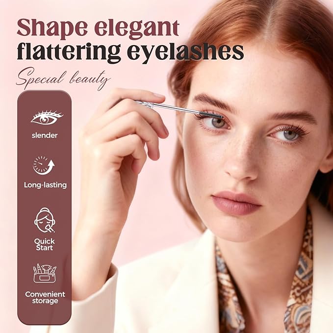 Eyelash Primer Wand Mascara,Waterproof Quick Drying Curling Mascara,Long-Lasting Non-Smudged Magic Tubing Mascaras for Daily Makeup (Black/3pcs)