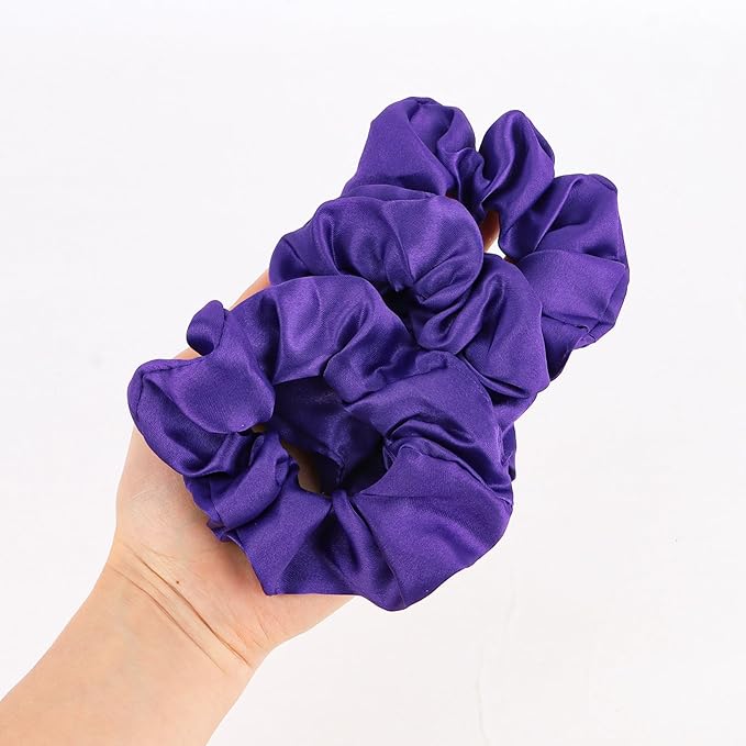 Silk Satin Scrunchies for Women Girls 36 PCS Hair Scrunchies Silk Satin Hair Ties for Thick Hair Bulk Hair Ties Hair Accessories