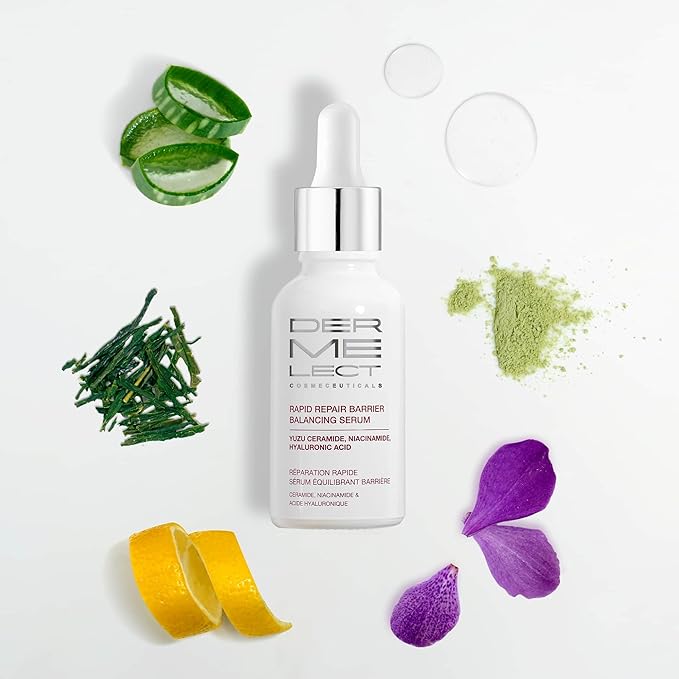 Dermelect Cosmeceuticals Rapid Repair Barrier Balancing Serum – Super-Hydrating Treatment with Niacinamide, Hyaluronic Acid, Prebiotics, & Antioxidants for Smooth, Radiant Skin 1.0 oz