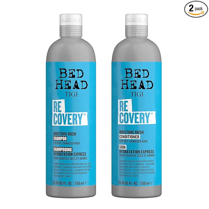 TIGI Bed Head Recovery Shampoo and Conditioner Set for Dry, Damaged Hair, 25.36 fl oz, 2 Count