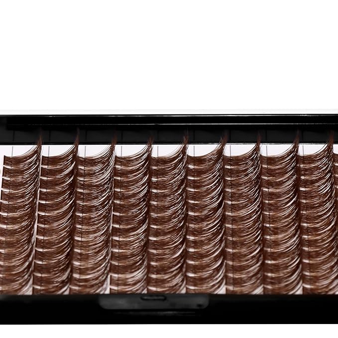 →VAYATOR Color Lash Cluster Light/Dark Brown/Black Brown Various Colored False Eyelashes Clusters Professional Makeup Lash Cluster Grafted Eyelash Extension (Dark Brown-14mm)