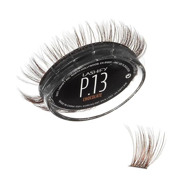 Lashify Plushy 13mm Gossamer Lashes in Chocolate Color, Easy DIY False Lashes for a Voluminous Yet Still Natural Look