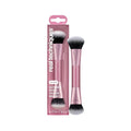 Real Techniques Ultimate Multi Tasker Brush, Dual-Ended Makeup Brush for Foundation, Blush Bronzer & Powder, Precision Sculpting & Blending, UltraPlush Bristles, Cruelty-Free, 1 Count