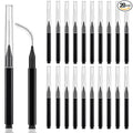 20 Pcs Micro Eyebrow Brush, Eyebrow Spoolie Brow Lamination Brush Spoolies for Eyebrows Eyelash Brushes Lash Lift Tool for Eyebrows and Eyelashes Extensions, Black