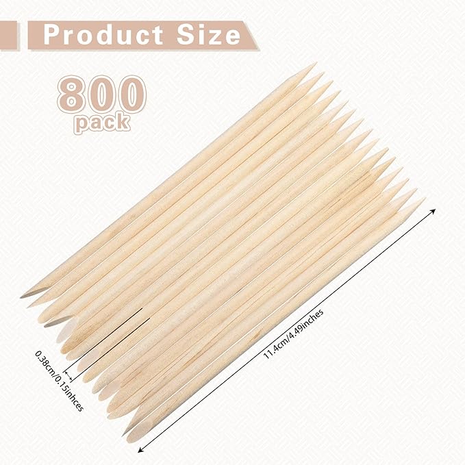 Demissle Hair Removal Waxing Sticks, 800 Pack Wooden Wax Applicator Sticks for Eyebrow, Lip, Nose, Facial Hair Waxing, Smooth Skin Use, Includes 8 Bags of 100 Pieces Each