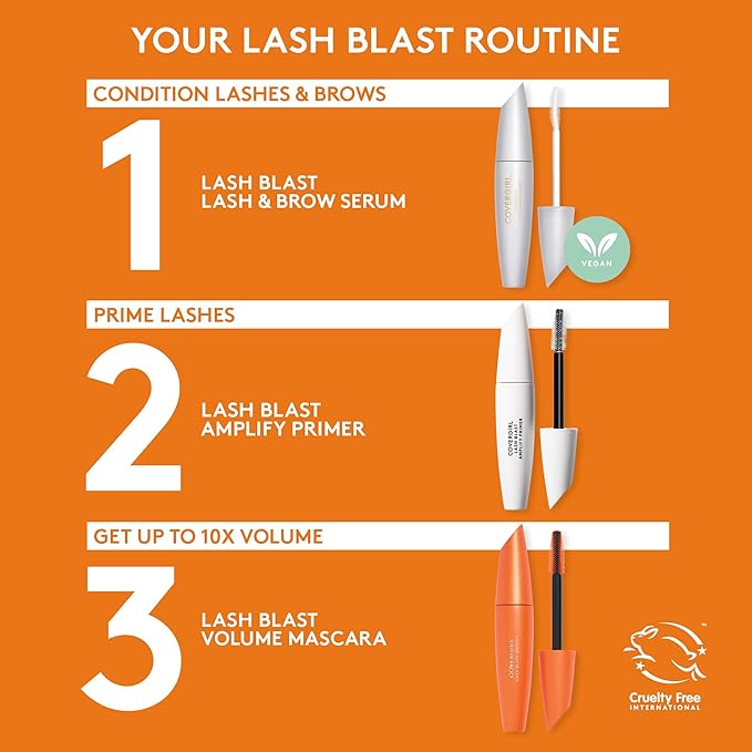 COVERGIRL Lash Blast Volume Mascara, Long-Wearing, Smudge-Proof, Cruelty Free - Black Brown (Pack of 2)