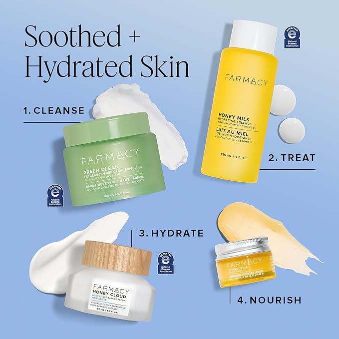 Farmacy Honey Cloud Face Moisturizer Cream - Lightweight Face Lotion with Hyaluronic Acid + Peptides - Breathable Moisture + Barrier Repair - Facial Moisturizer for Combo, Sensitive + Oily Skin (15ml)