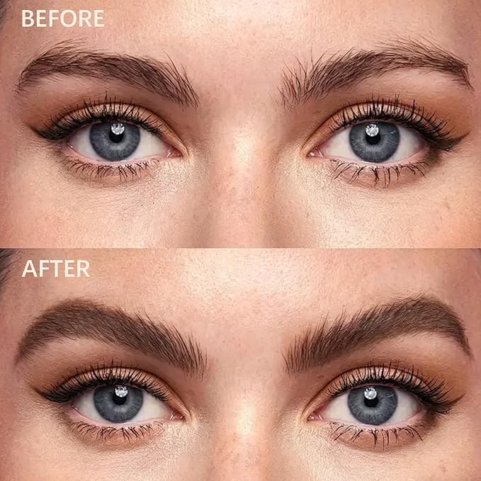 Replaceable Eyebrow Pencil, Ultra Fine 1.5mm Tip Draws Tiny Brow Hairs, Long Lasting & Budgeproof, Waterproof Brow Pencil Built-in Spoolie Brush (Cool Dark Brown)