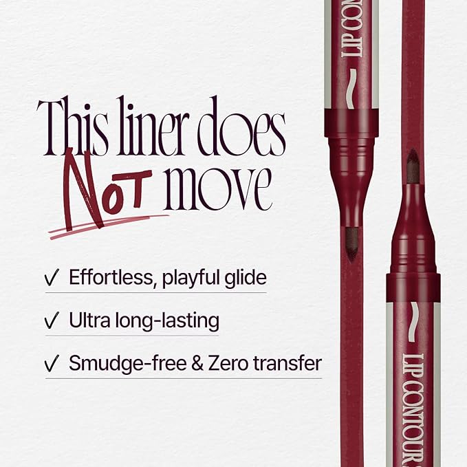 fwee LOCK’n LINE LIP CONTOUR STAIN | 04 Fever | Long-lasting, Powerful fixing, no-transfer, Easy to use, Lightweight, High adhesion formula, lip tint, tinted lip liner | 1ml