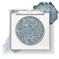 KYDA Single Glitter Eyeshadow, Cyan Blue Silver Eyeshadow, Lasting Blendable Shimmer Eyes Shadow, Sparkling Eyes Glitter, Soft Buildable Glossy Color, Wet Look Effect, Blue Stone