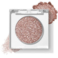 KYDA Single Glitter Eyeshadow, Champagne with Dark Brown Base, Dark Champagne Sparkling Eyes Glitter, Lasting Blendable Shimmer Eyes Shadow, Soft Buildable Glossy Color, Wet Look Effect, Oolong Tea