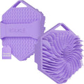 SILKLE Silicone Body Scrubber – Gentle Exfoliating Shower Scrubber for Body & Bath, Silicone Shower Brush & Loofah Alternative – Non-Slip Silicone Body Brush, Quick Dry, Hygienic - Purple