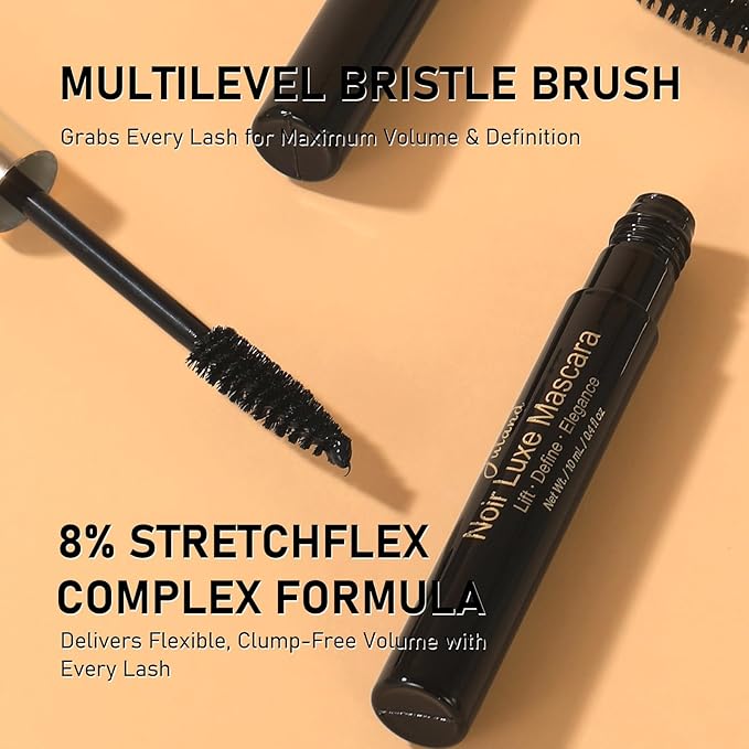 Essence Mascara Volume and Length – Volumizing & Lengthening Mascara for Full, Lush Lashes, Curl & Lift, Waterproof, Smudge-Resistant, Clump-Free Blackest Black, Long-Lasting Beauty Makeup, 2 Pack