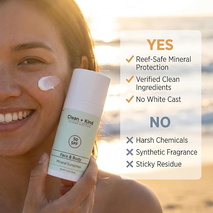 Tallow Sunscreen SPF 50 Twin Bundle — Mineral Body Sunblock, Non-Nano Zinc Oxide, Reef-Safe, 80 Min Water-Resistant Family Pack (Two 3.4 oz)