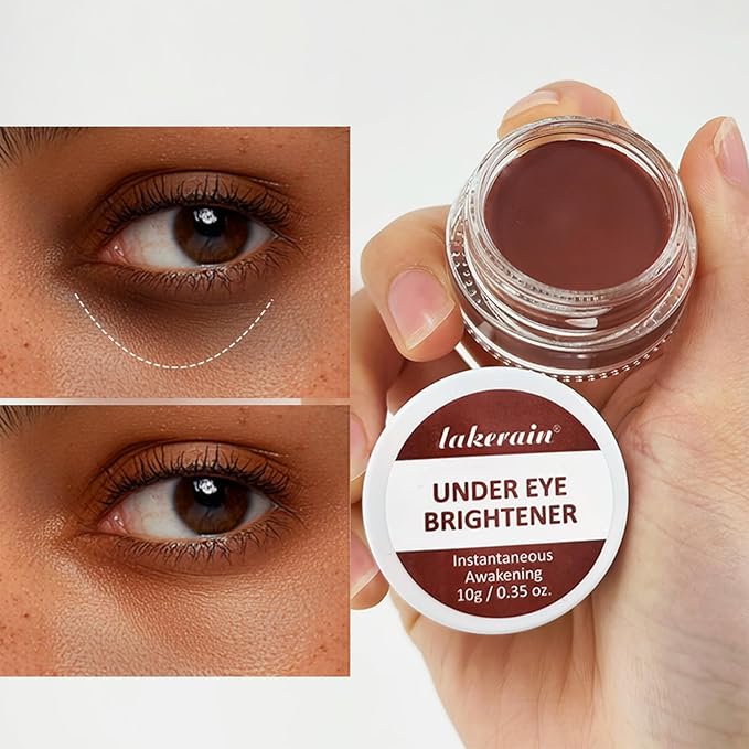Under Eye Brightener & Concealer - Hydrating Color Corrector for Dark Circles, Lightweight Undereye Brightening Cream with Hyaluronic Acid & Shea Butter, Smooth & Blendable (Dark Mocha, 1)
