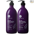 L LUSETA Color Brightening Purple Shampoo and Conditioner Set for Blonde and Gray Hair, Infused with Cocos Nucifera Oil to Help Nourish, Moisturize and Condition Hair, 2x33.8oz