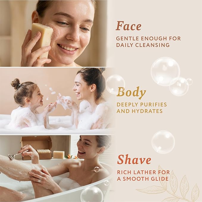 Mary Case All Natural Bar Soap for Men & Women (Set of 8) - Turkish Bath Hammam Bar Soaps - Bath Soap Bars with Olive Oil to Soften & Purify Skin
