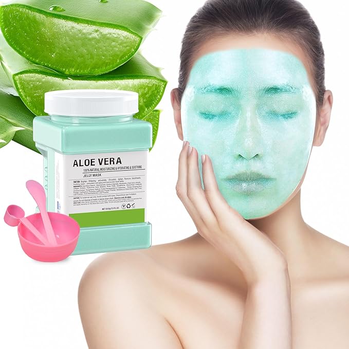 Jelly Face Mask,Aloe Vera Moisturizing Jelly Mask Powder for Facials,Professional Peel Off Peel Off Hydro Face Mask Powder for Fight Fine Lines, Face Mask Skin Care, DIY SPA 23 FL OZ