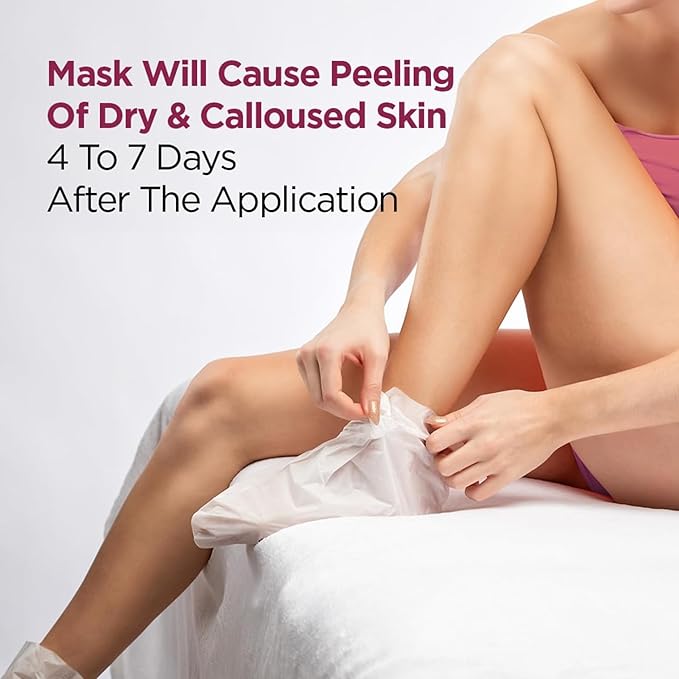 FURR By Pee Safe Peeling & Exfoliating Foot Mask | Reduces Dry Skin & Hard Calluses | Exfoliates, Moisturizes & Hydrates Feet | Nourishing Foot Mask | Fits Like Socks | For Soft & Smooth Skin | Unisex
